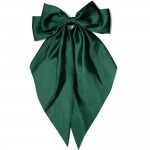 Accesoriu pentru decor par cu Fundita din satin si clema metalica TRD043AA Verde